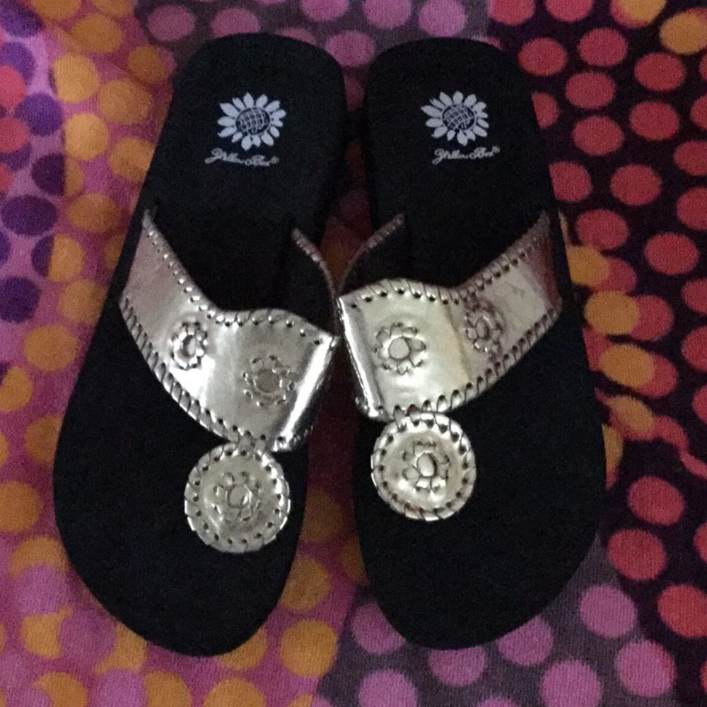 Yellow Box flip-flops